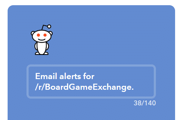 IFTTT applet for board game deals on /r/boardgameexchange