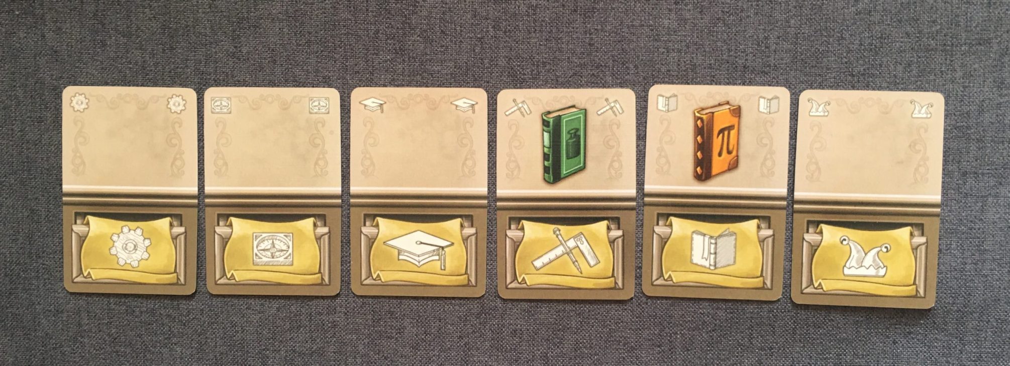 The starting action cards for each player