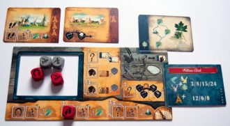 Figure 8: Personal player board after a few turns (Discoveries: The Journals of Lewis & Clark)