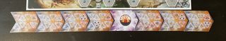 The timeline below the main game board in Anachrony
